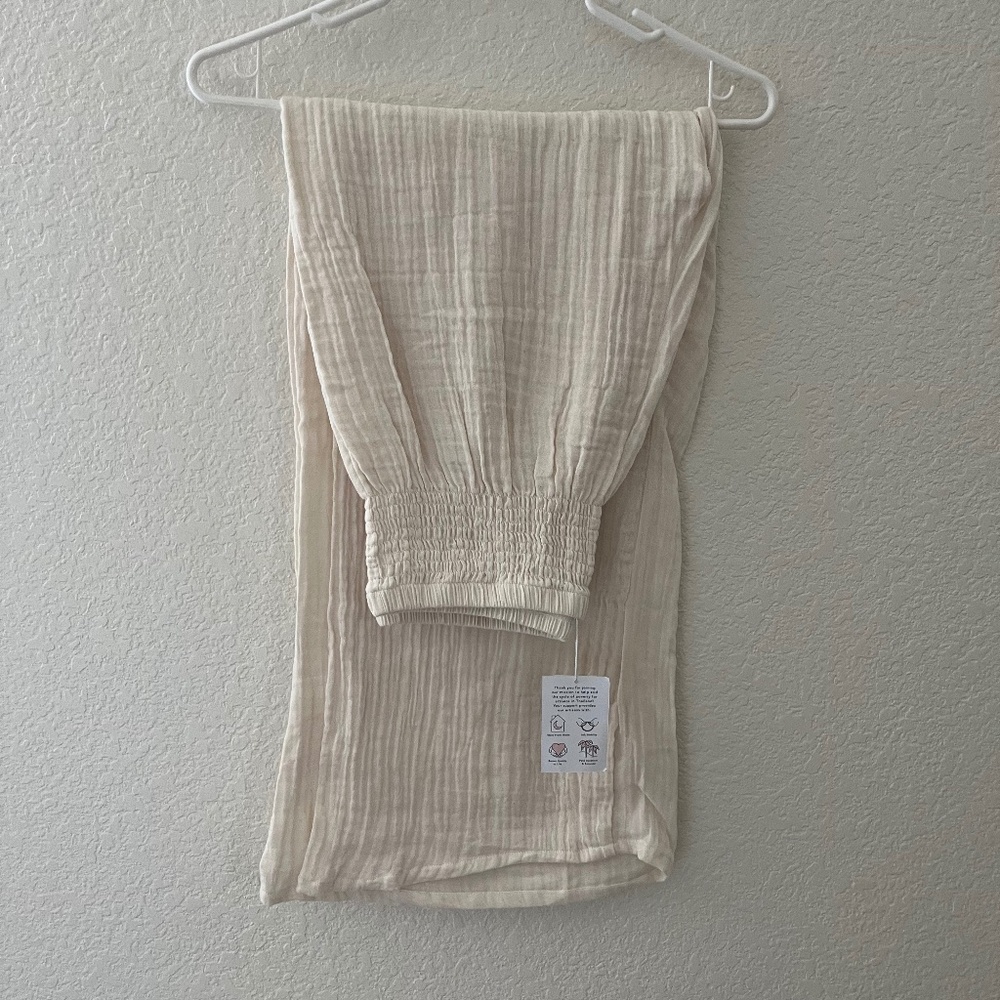 NWT Wide Leg Cotton Pants, size small/petite, Lotus and Luna